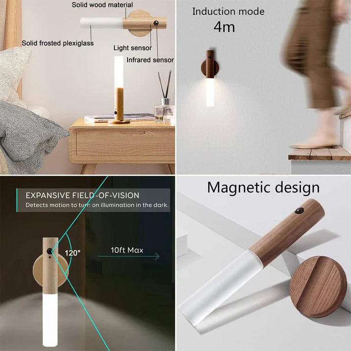 Magnetic Wood Stick Light